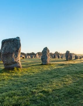 Standing stones from Ménec to Carnac