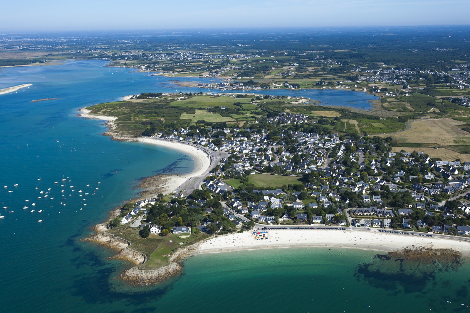 Vue aérienne de Carnac Plage