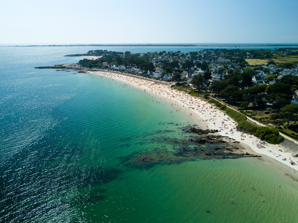 Les plages de Carnac vues du ciel