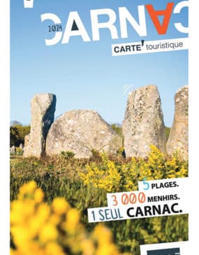Couverture de la carte de Carnac et du plan touristique édition 2024