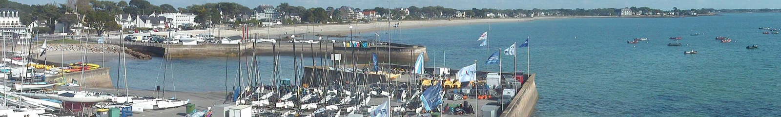 Vue de la webcam sur la base nautique de Port-en-Dro à Carnac