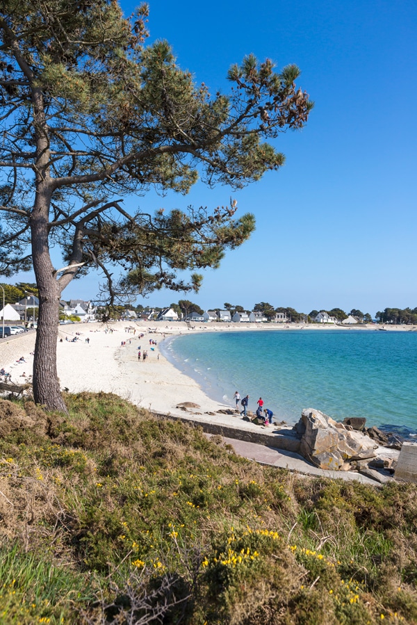 Vue sur la plage de Saint-Colomban à Carnac