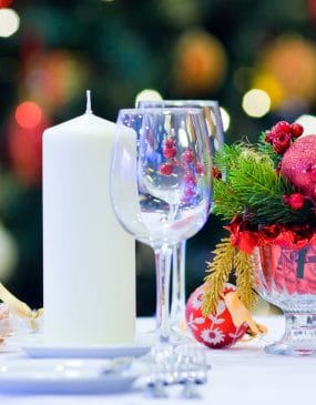 Table de fêtes à Noël