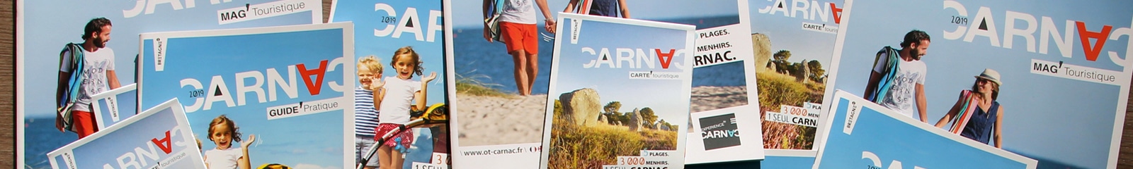 Brochures éditées par l'Office de tourisme de Carnac