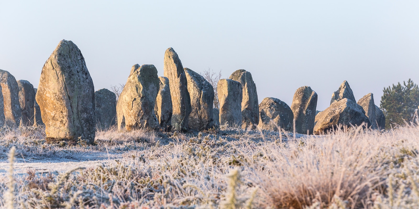 Menhirs de Carnac lors d'un séjour à Noël et les fêtes de fin d’année