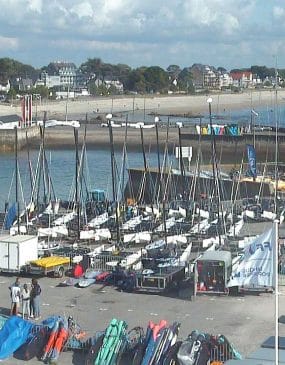 Webcam view of the Port en Dro nautical base and the Carnac yacht club.