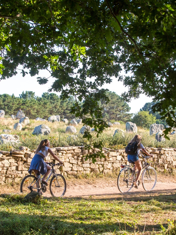 Promenade vélo menhirs Carnac