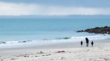 Temps de pluie Carnac plage